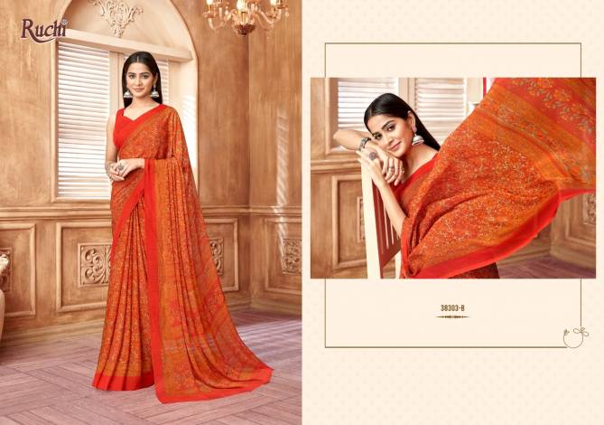 Star Chiffon 178 By Ruchi Daily Wear Chiffon Saree Suppliers In India